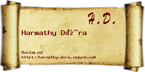Harmathy Dóra névjegykártya